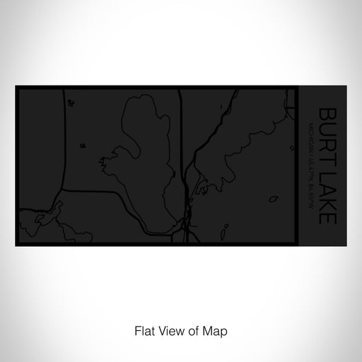 Rendered View of Burt Lake Michigan Map on 17oz Stainless Steel Insulated Cola Bottle in Stainless in Matte Black