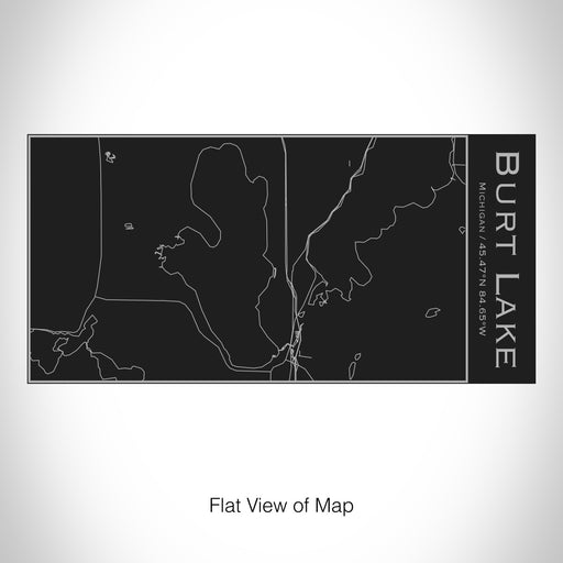 Rendered View of Burt Lake Michigan Map on 17oz Stainless Steel Insulated Cola Bottle in Black
