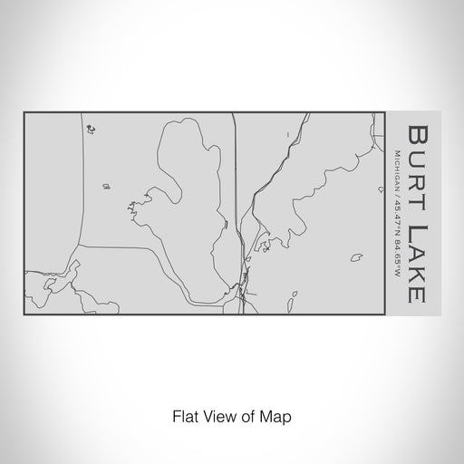 Rendered View of Burt Lake Michigan Map on 17oz Stainless Steel Insulated Cola Bottle