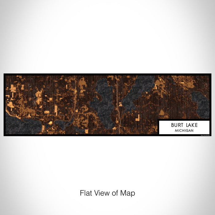 Flat View of Map Custom Burt Lake Michigan Map Enamel Mug in Ember