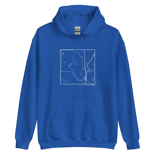 Burt Lake Michigan  Map Unisex Hoodie Sweater with City inscription in Royal Blue