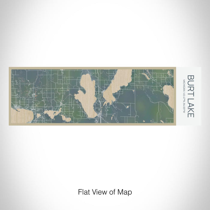 Rendered View of Burt Lake Michigan Map on 10oz Stainless Steel Insulated Cup in Afternoon with Sliding Lid