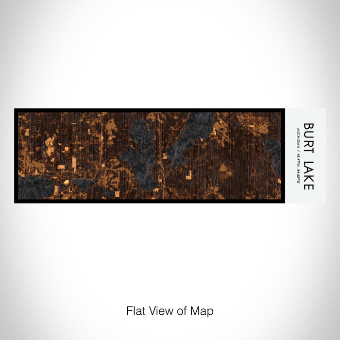 Rendered View of Burt Lake Michigan Map on 10oz Stainless Steel Insulated Cup in Ember with Sliding Lid