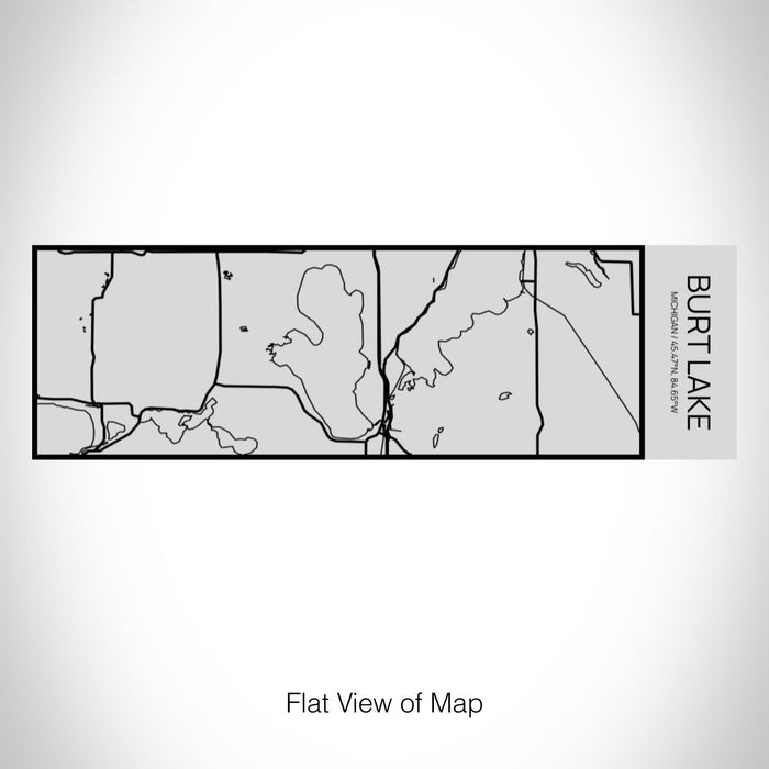 Rendered View of Burt Lake Michigan Map on 10oz Stainless Steel Insulated Cup with Sipping Lid