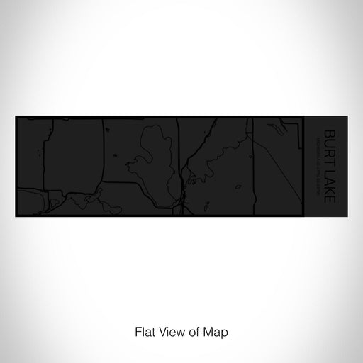 Rendered View of Burt Lake Michigan Map on 10oz Stainless Steel Insulated Cup in Matte Black with Sliding Lid