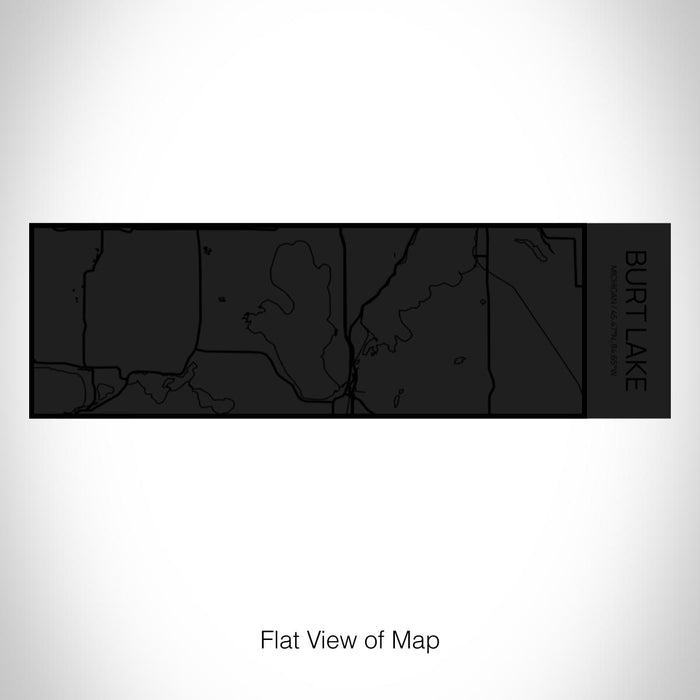 Rendered View of Burt Lake Michigan Map on 10oz Stainless Steel Insulated Cup in Matte Black with Sliding Lid