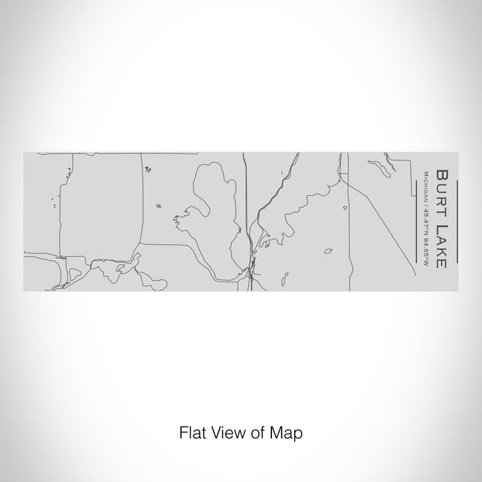 Rendered View of Burt Lake Michigan Map on 10oz Stainless Steel Insulated Cup with Sipping Lid