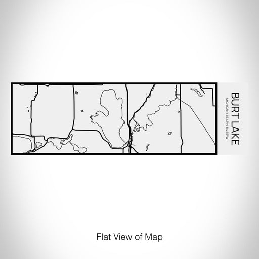 Rendered View of Burt Lake Michigan Map on 10oz Stainless Steel Insulated Cup in Matte White with Sliding Lid