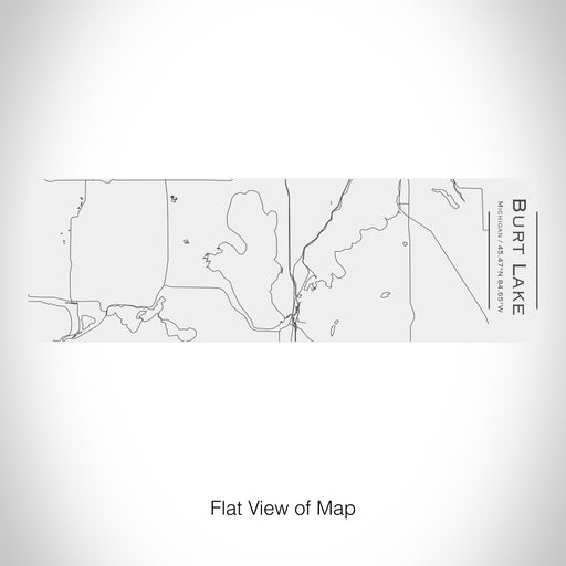 Rendered View of Burt Lake Michigan Map on 10oz Stainless Steel Insulated Cup with Sliding Lid in White