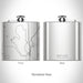 Rendered View of Burt Lake Michigan Map on 6oz Stainless Steel Flask