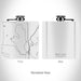 Rendered View of Burt Lake Michigan Map on 6oz Stainless Steel Flask in White