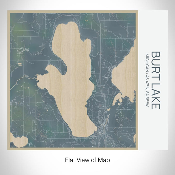 Rendered View of Burt Lake Michigan Map on 17oz Stainless Steel Insulated Tumbler in Afternoon Map Style