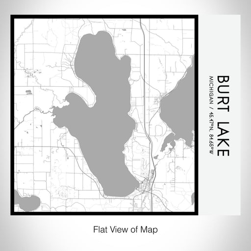 Rendered View of Burt Lake Michigan Map on 17oz Stainless Steel Insulated Tumbler in Classic Map Style