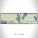 Flat View of Map Custom Burt Lake Michigan Map Enamel Mug in Woodblock