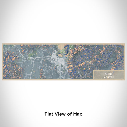Flat View of Map Custom Butte Montana Map Enamel Mug in Afternoon