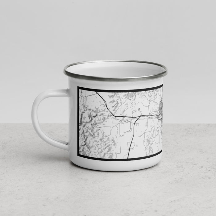 Left View Custom Butte Montana Map Enamel Mug in Classic