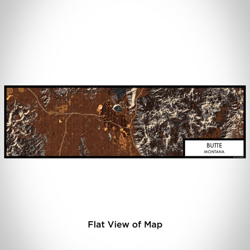 Flat View of Map Custom Butte Montana Map Enamel Mug in Ember
