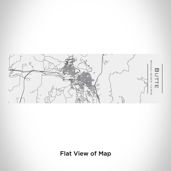 Rendered View of Butte Montana Map Engraving on 10oz Stainless Steel Insulated Cup with Sliding Lid in White