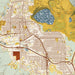 Butte Montana Map Print in Woodblock Style Zoomed In Close Up Showing Details