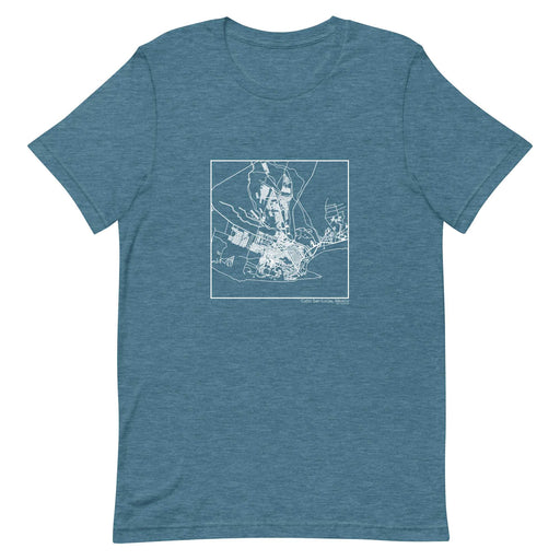 Cabo San Lucas Mexico  Map Unisex T-Shirt with City inscription in Heather Teal
