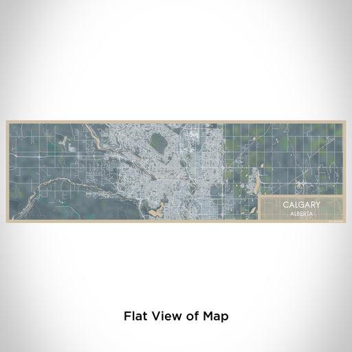 Flat View of Map Custom Calgary Alberta Map Enamel Mug in Afternoon