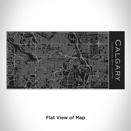 Rendered View of Calgary Alberta Map Engraving on 17oz Stainless Steel Insulated Cola Bottle in Black