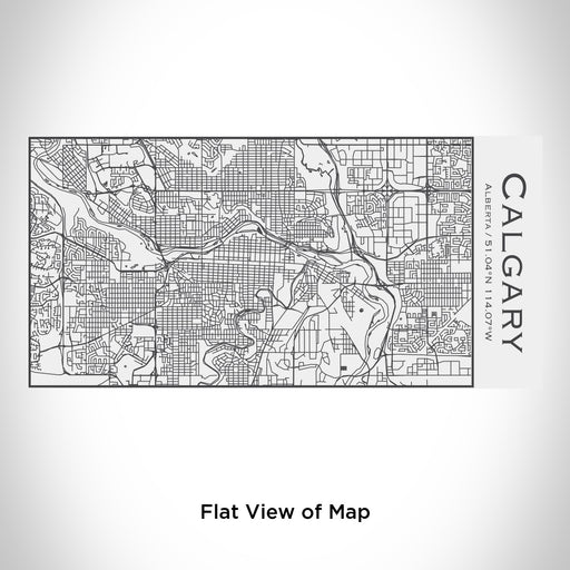 Rendered View of Calgary Alberta Map Engraving on 17oz Stainless Steel Insulated Cola Bottle in White