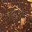 Calgary Alberta Map Print in Ember Style Zoomed In Close Up Showing Details