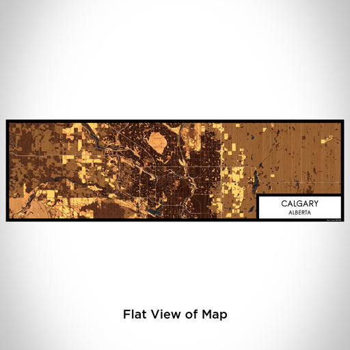 Flat View of Map Custom Calgary Alberta Map Enamel Mug in Ember