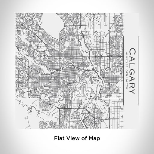 Rendered View of Calgary Alberta Map Engraving on 17oz Stainless Steel Insulated Tumbler in White