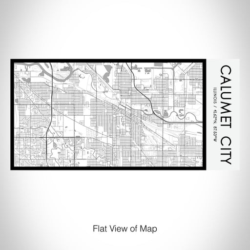 Rendered View of Calumet City Illinois Map on 17oz Stainless Steel Insulated Bottle with printed classic style map