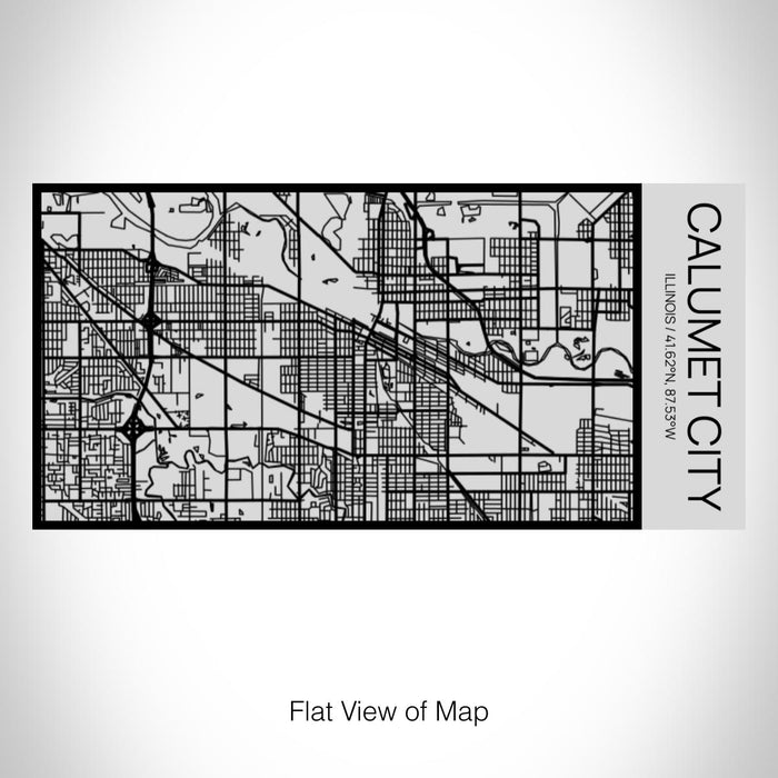 Rendered View of Calumet City Illinois Map on 17oz Stainless Steel Insulated Cola Bottle in Stainless