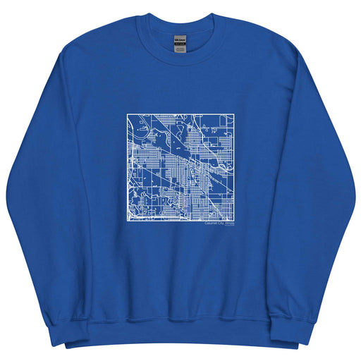 Calumet City Illinois  Map Unisex Crewneck Sweater with City inscription in Royal Blue