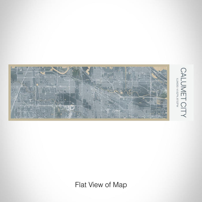 Rendered View of Calumet City Illinois Map on 10oz Stainless Steel Insulated Cup in Afternoon with Sliding Lid