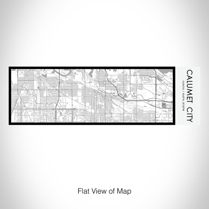 Rendered View of Calumet City Illinois Map on 10oz Stainless Steel Insulated Cup in Classic with Sliding Lid