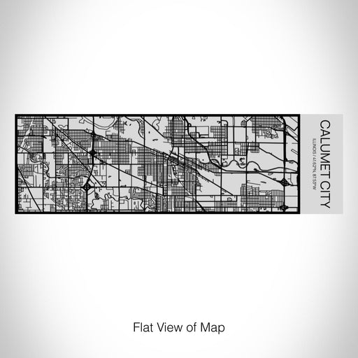 Rendered View of Calumet City Illinois Map on 10oz Stainless Steel Insulated Cup with Sipping Lid
