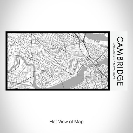 Rendered View of Cambridge Massachusetts Map on 17oz Stainless Steel Insulated Bottle with printed classic style map