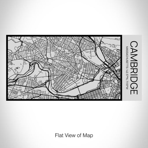 Rendered View of Cambridge Massachusetts Map on 17oz Stainless Steel Insulated Cola Bottle in Stainless