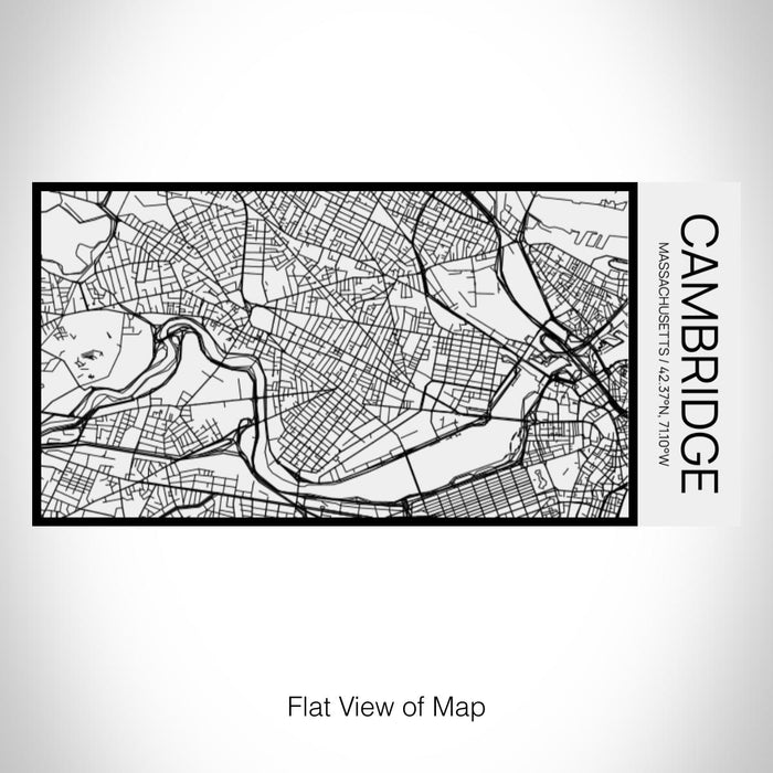 Rendered View of Cambridge Massachusetts Map on 17oz Stainless Steel Insulated Cola Bottle in Stainless in Matte White