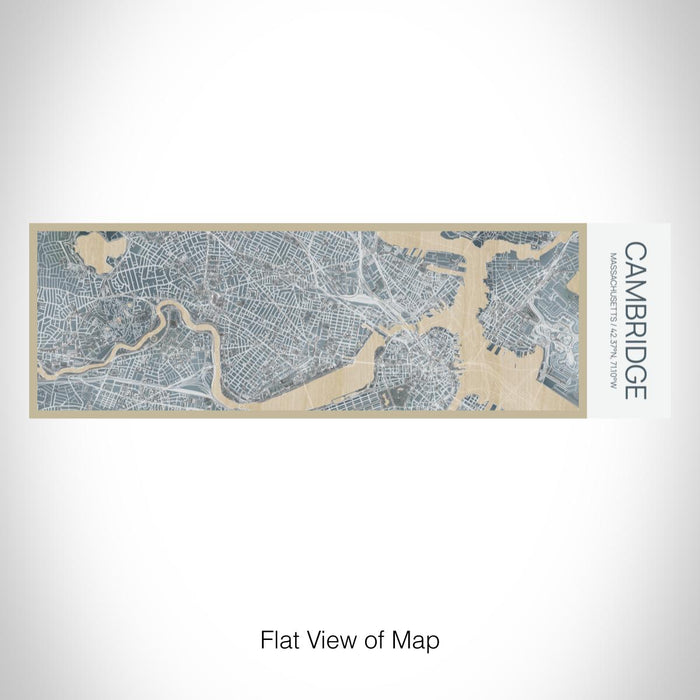 Rendered View of Cambridge Massachusetts Map on 10oz Stainless Steel Insulated Cup in Afternoon with Sliding Lid