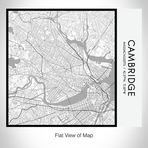 Rendered View of Cambridge Massachusetts Map on 17oz Stainless Steel Insulated Tumbler in Classic Map Style