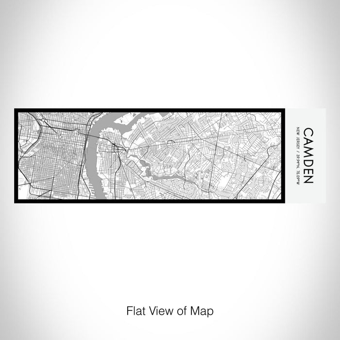 Rendered View of Camden New Jersey Map on 10oz Stainless Steel Insulated Cup in Classic with Sliding Lid
