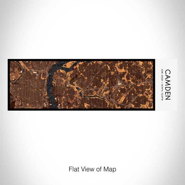 Rendered View of Camden New Jersey Map on 10oz Stainless Steel Insulated Cup in Ember with Sliding Lid