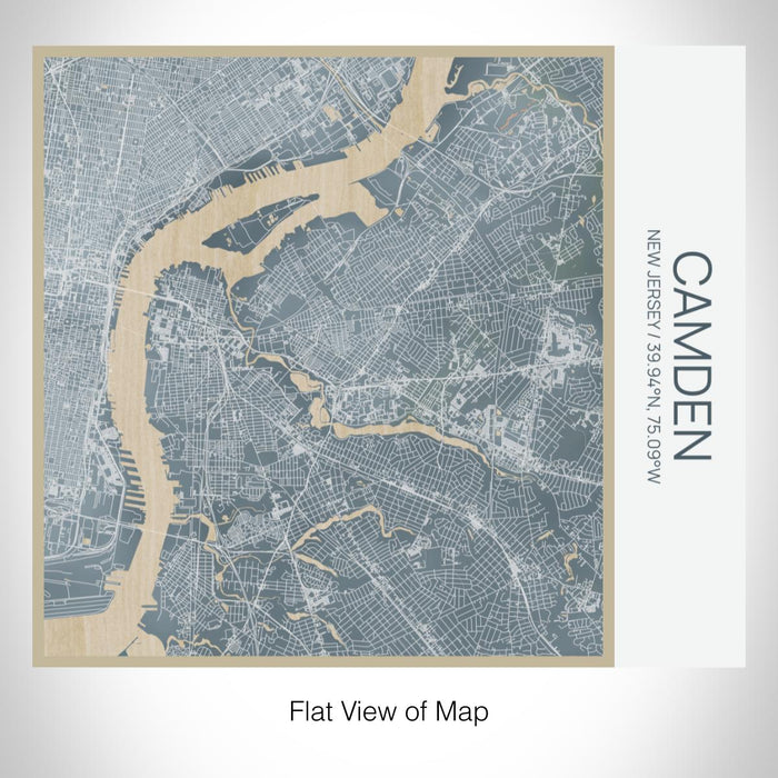 Rendered View of Camden New Jersey Map on 17oz Stainless Steel Insulated Tumbler in Afternoon Map Style