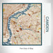 Rendered View of Camden New Jersey Map on 17oz Stainless Steel Insulated Tumbler in Woodblock Map Style