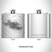 Rendered View of Camelback Mountain Arizona Map Engraving on 6oz Stainless Steel Flask