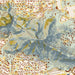 Camelback Mountain Arizona Map Print in Woodblock Style Zoomed In Close Up Showing Details