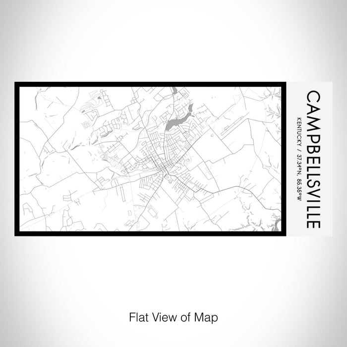 Rendered View of Campbellsville Kentucky Map on 17oz Stainless Steel Insulated Bottle with printed classic style map