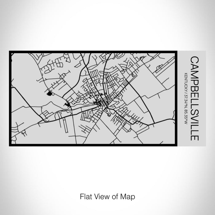 Rendered View of Campbellsville Kentucky Map on 17oz Stainless Steel Insulated Cola Bottle in Stainless