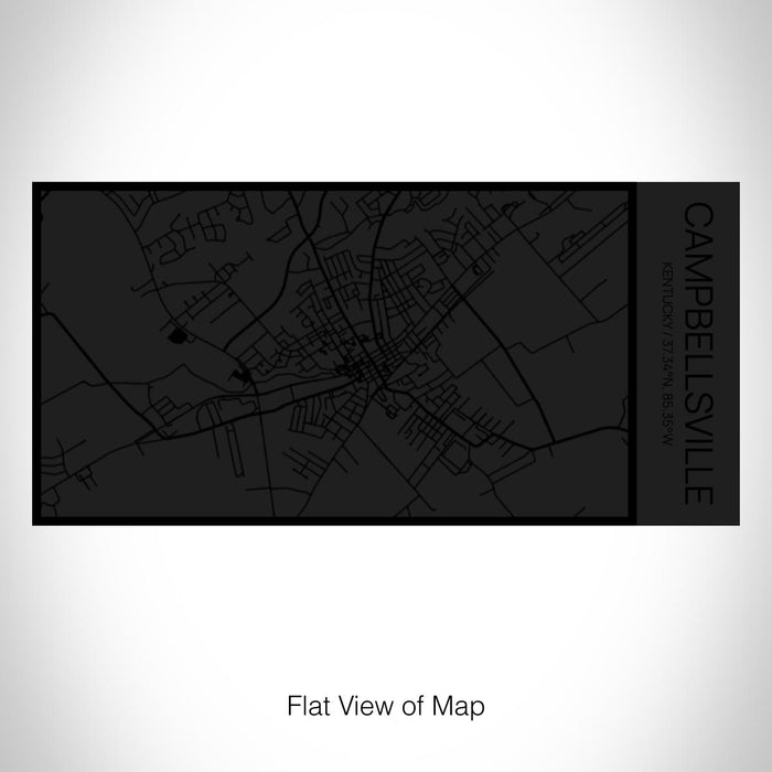 Rendered View of Campbellsville Kentucky Map on 17oz Stainless Steel Insulated Cola Bottle in Stainless in Matte Black